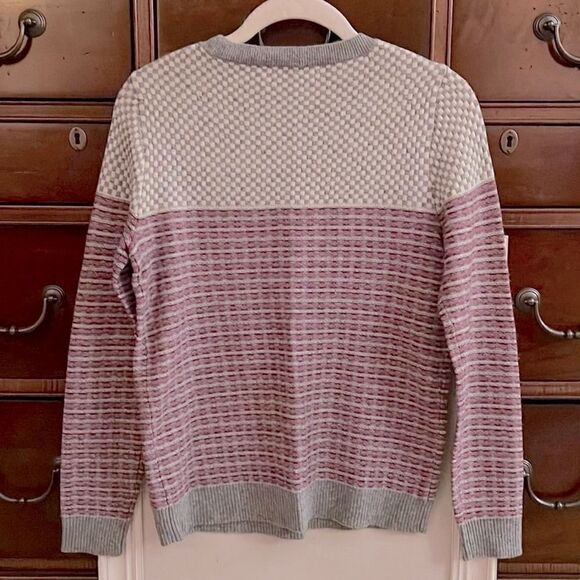 J. Crew sweater w multi patterns, beautiful bead work stripe NWOT XS - Picture 3 of 10